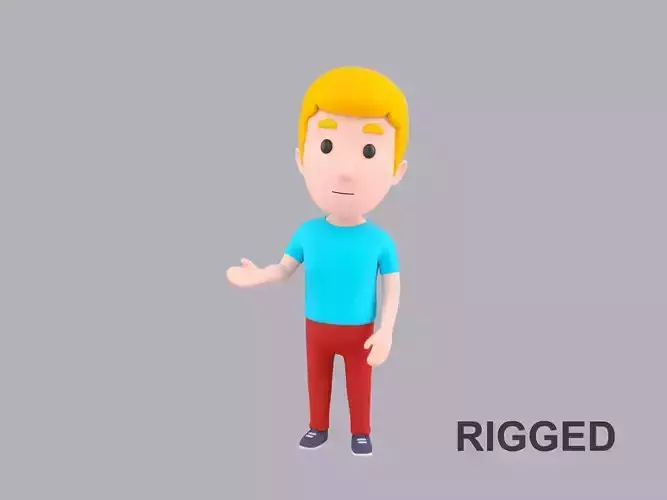Cartoon Male Character Rigged 112