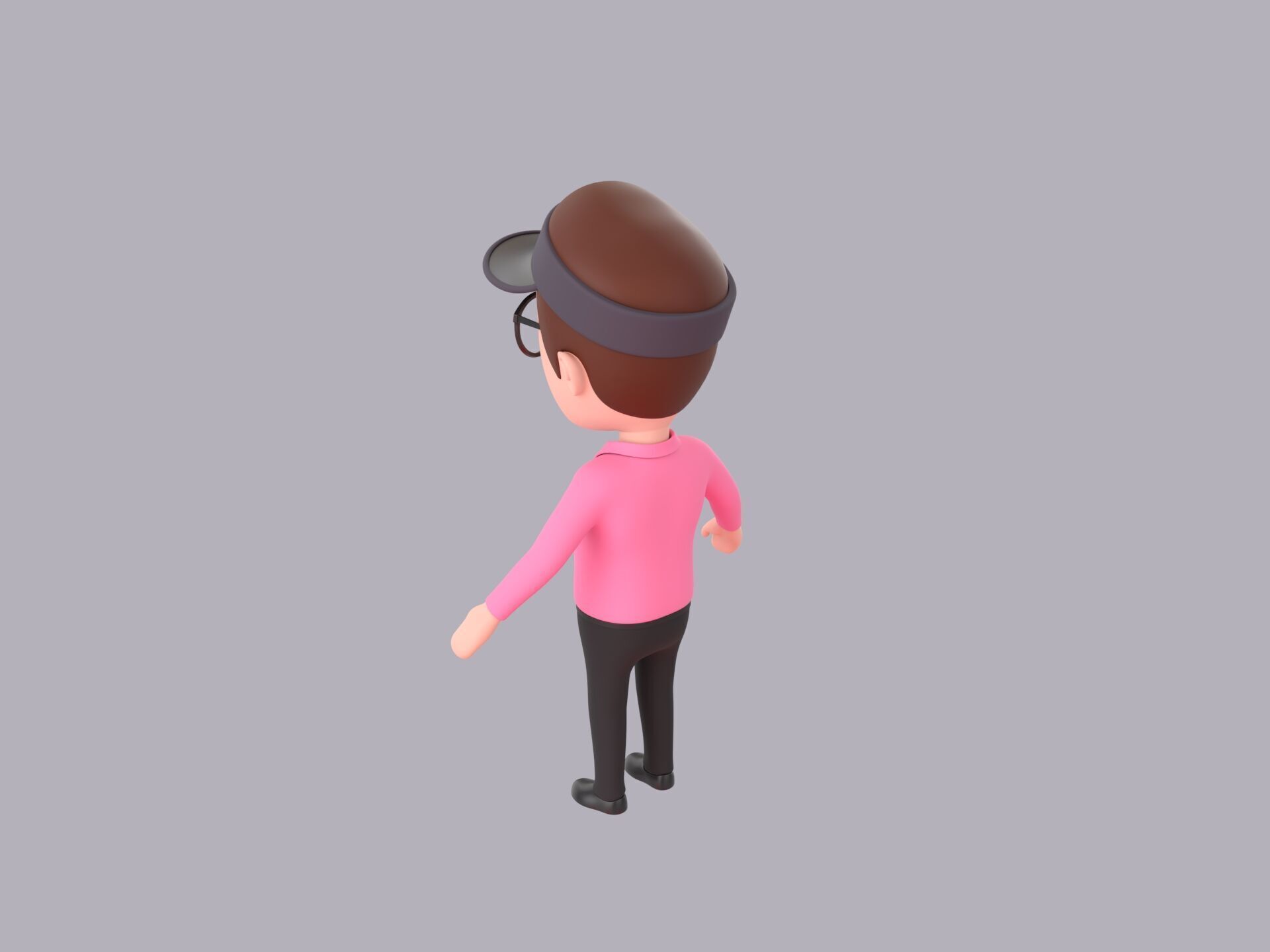 Cartoon Male Character Rigged 110 3D model_4
