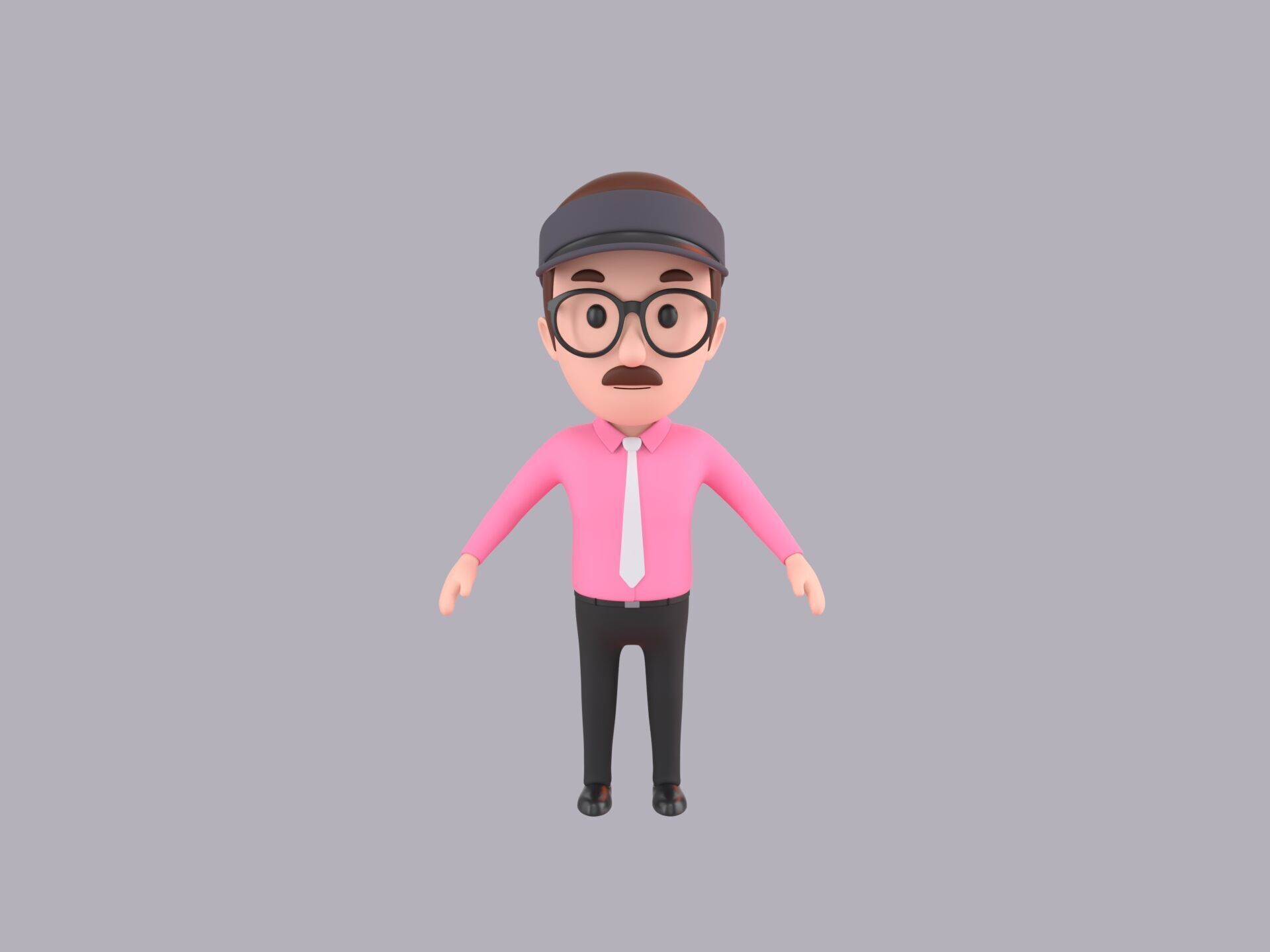 Cartoon Male Character Rigged 110 3D model_2