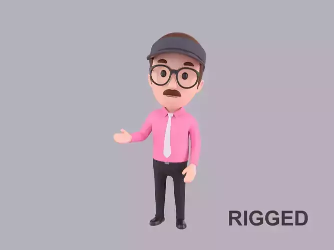 Cartoon Male Character Rigged 110
