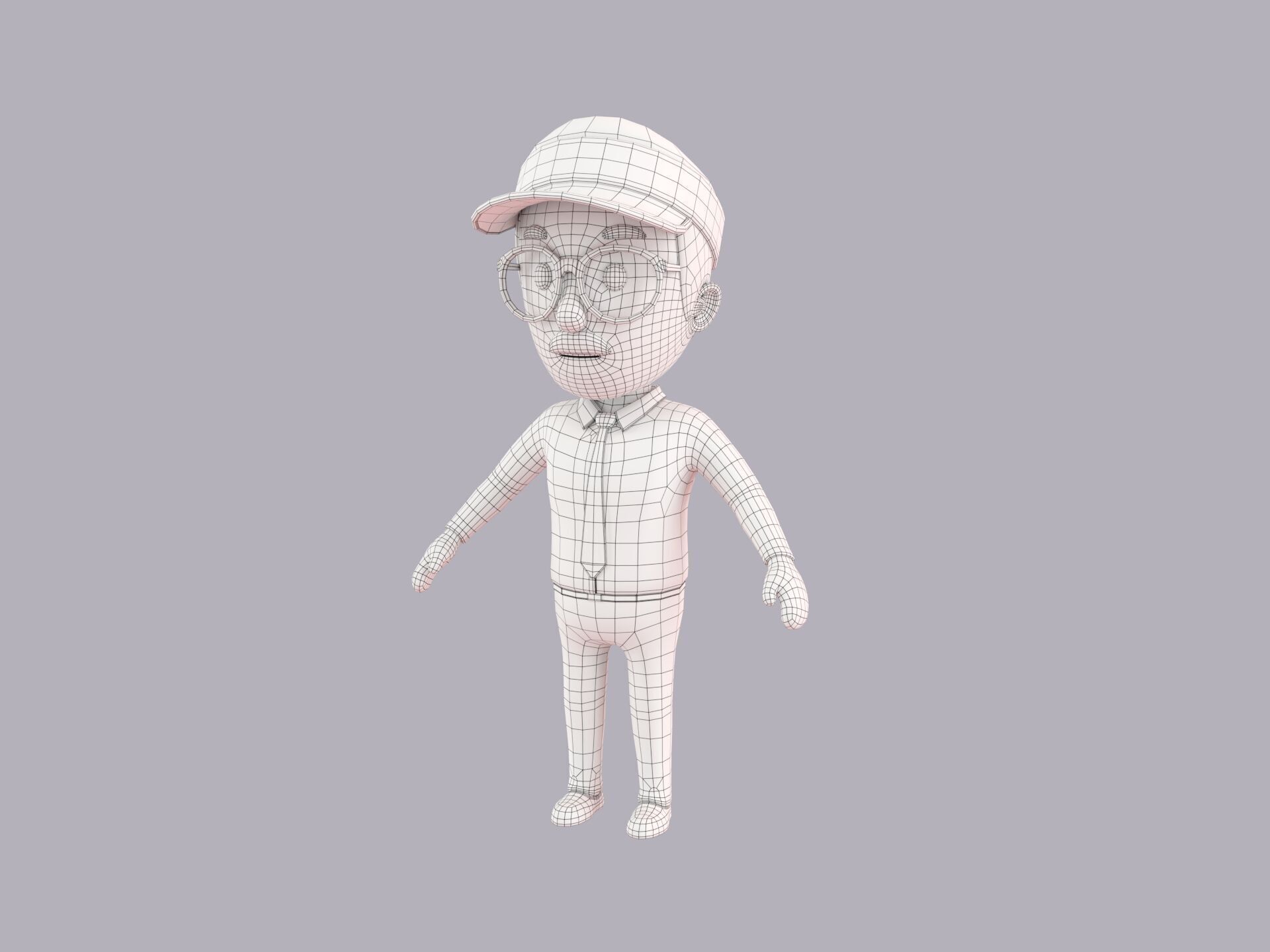 Cartoon Male Character Rigged 110 3D model_8