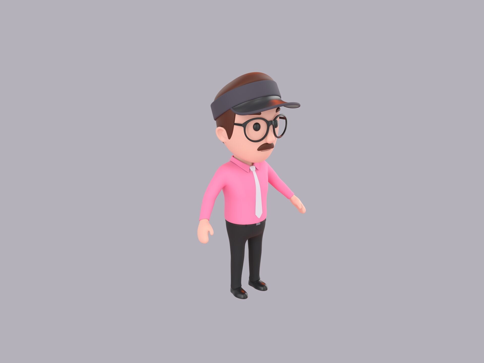 Cartoon Male Character Rigged 110 3D model_3