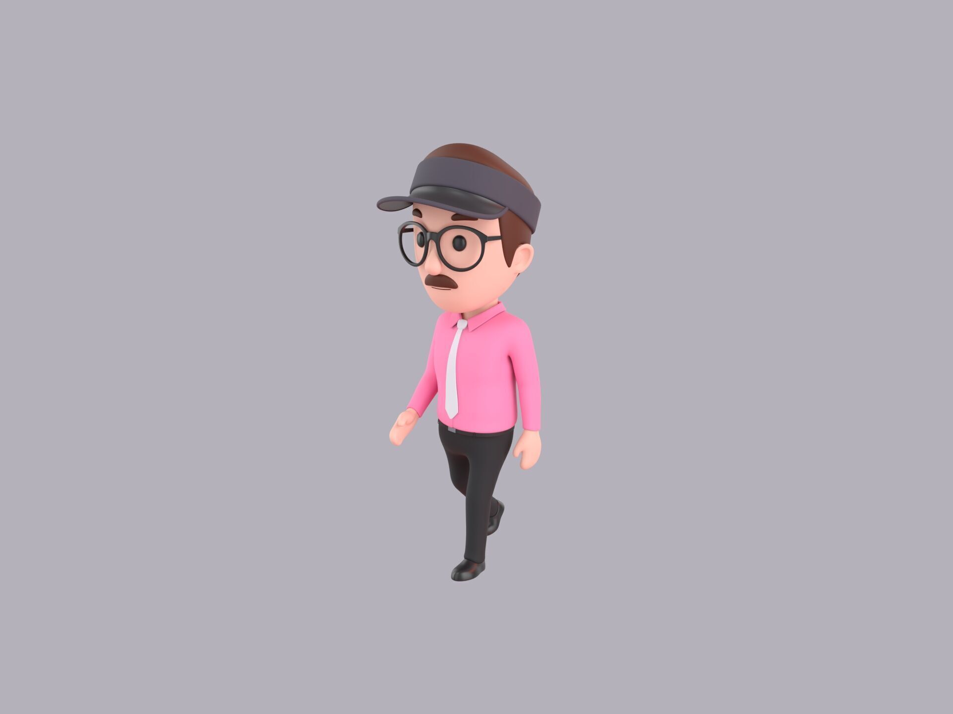 Cartoon Male Character Rigged 110 3D model_1