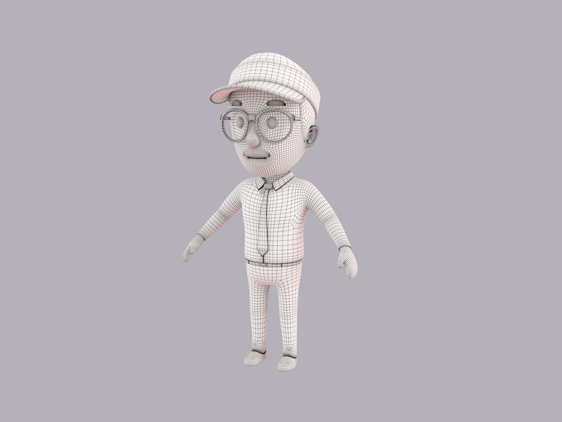 Cartoon Male Character Rigged 110 3D model_9