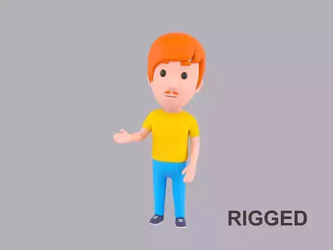 Cartoon Male Character Rigged 109