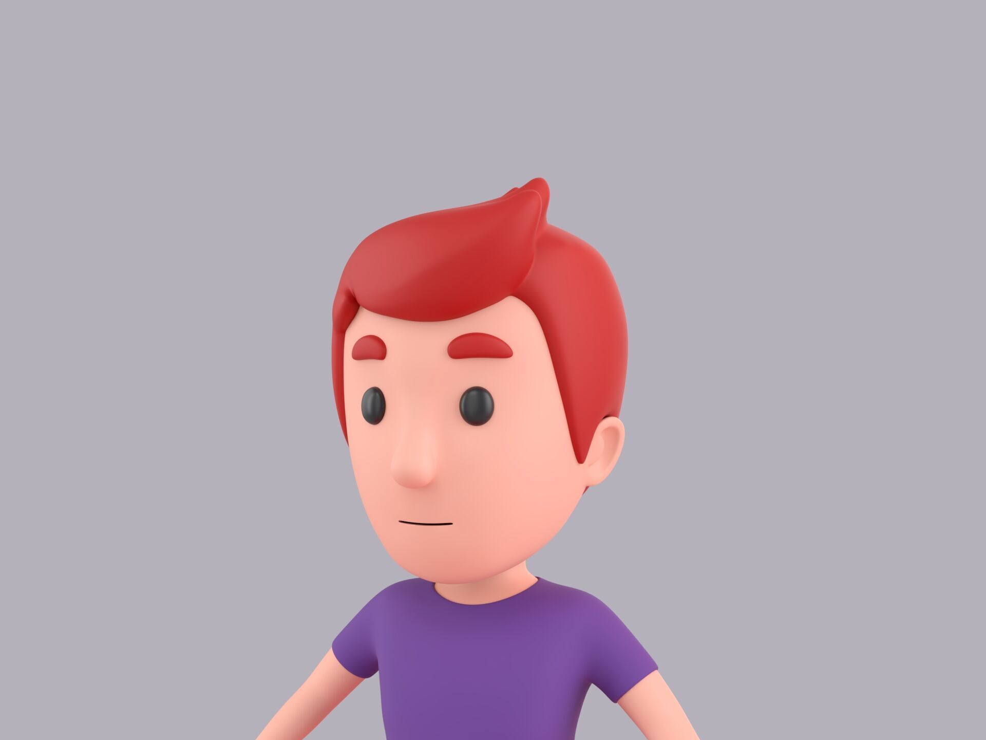 Cartoon Male Character Rigged 108 3D model_5