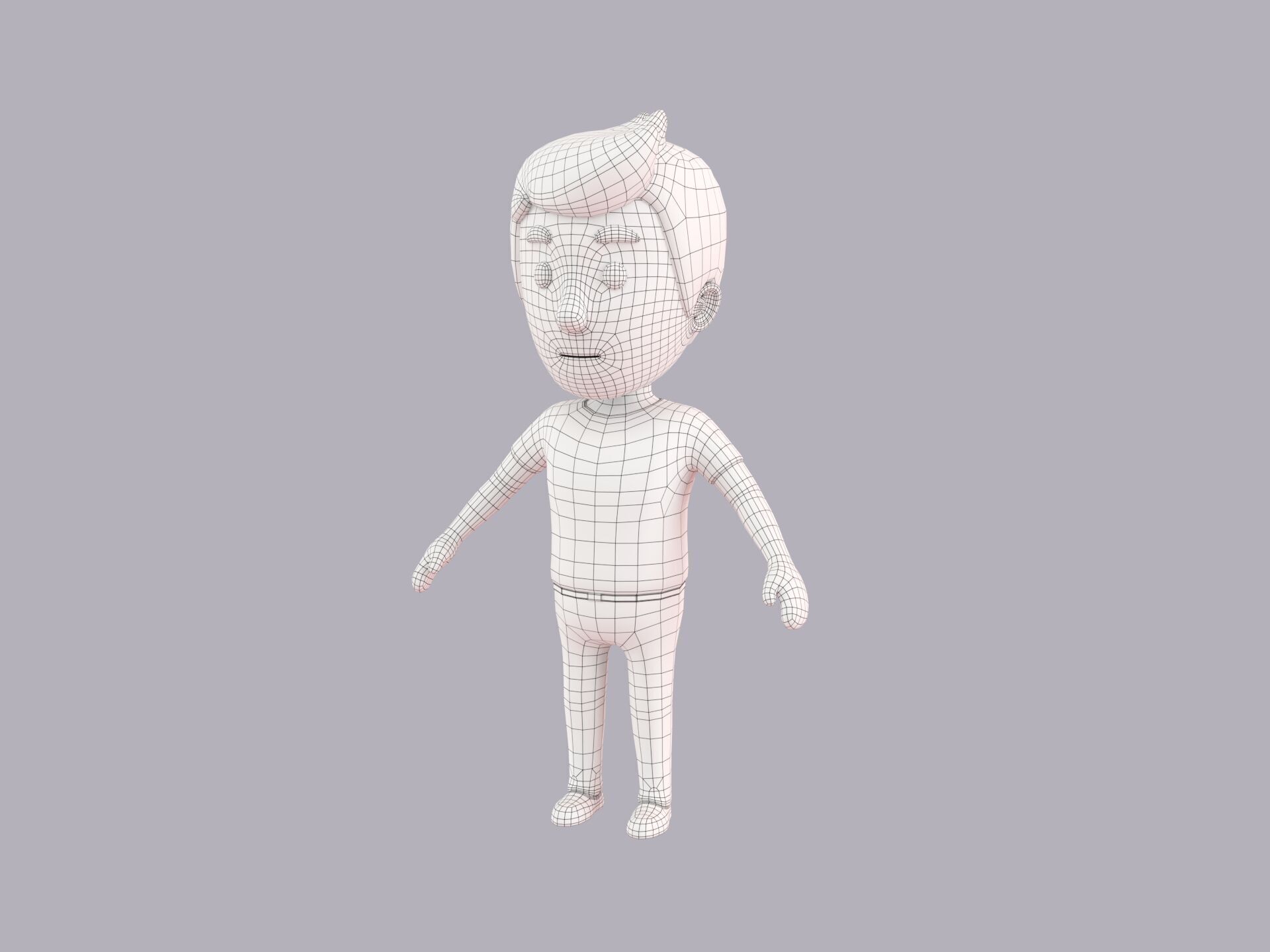 Cartoon Male Character Rigged 108 3D model_8