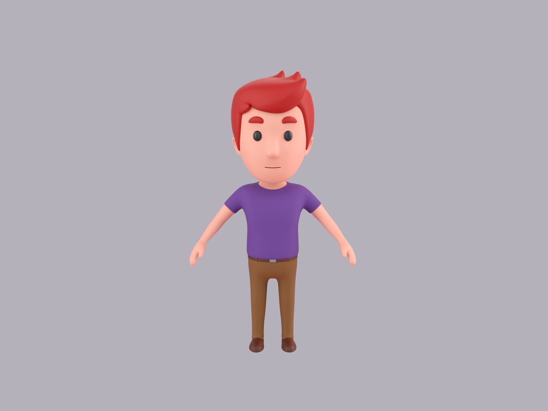 Cartoon Male Character Rigged 108 3D model_2