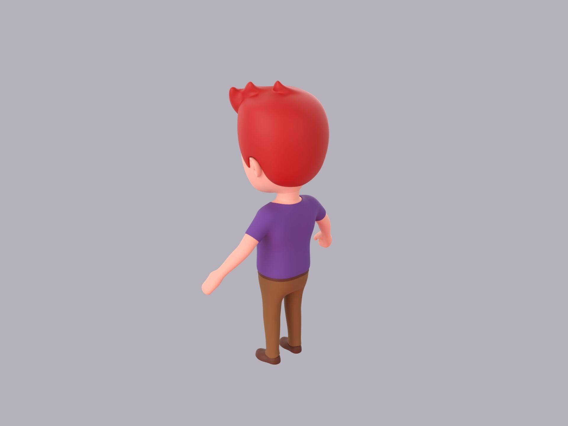 Cartoon Male Character Rigged 108 3D model_4