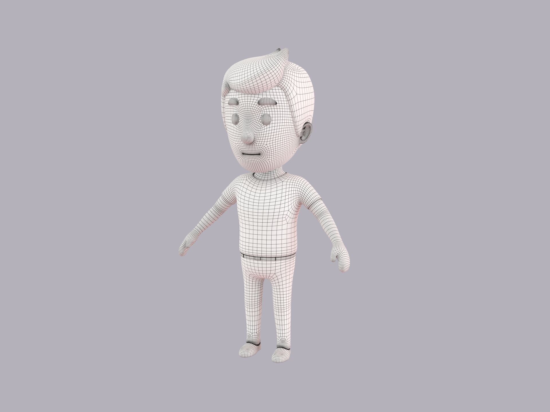 Cartoon Male Character Rigged 108 3D model_9