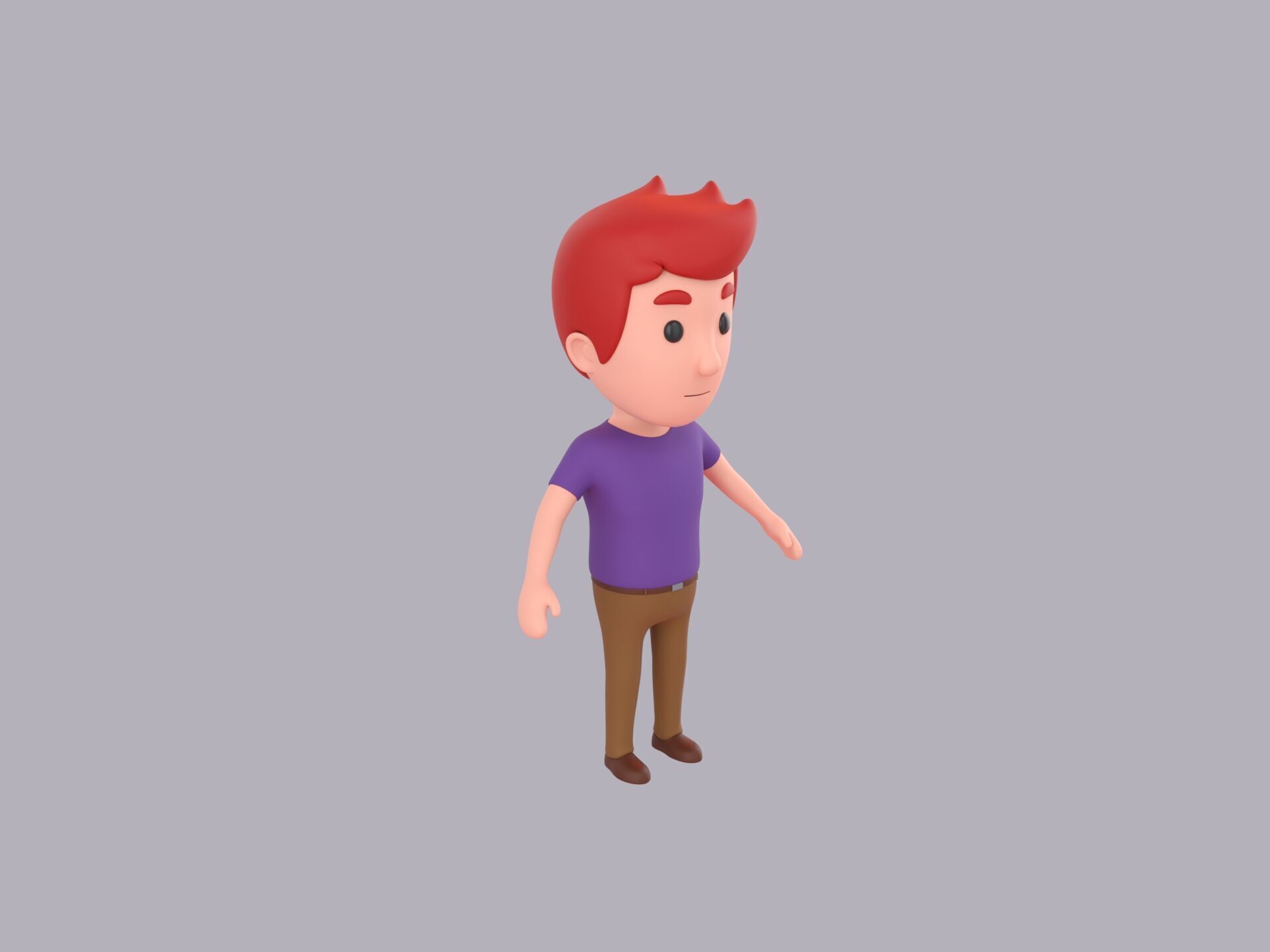 Cartoon Male Character Rigged 108 3D model_3