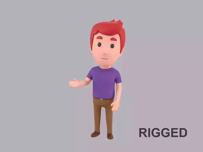Cartoon Male Character Rigged 108