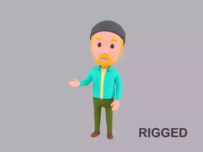 Cartoon Male Character Rigged 107