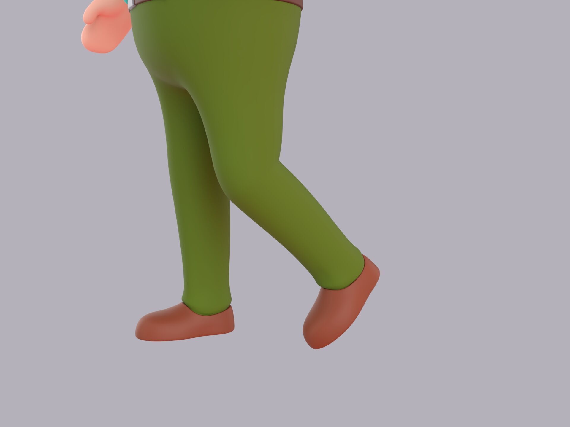 Cartoon Male Character Rigged 107 3D model_7