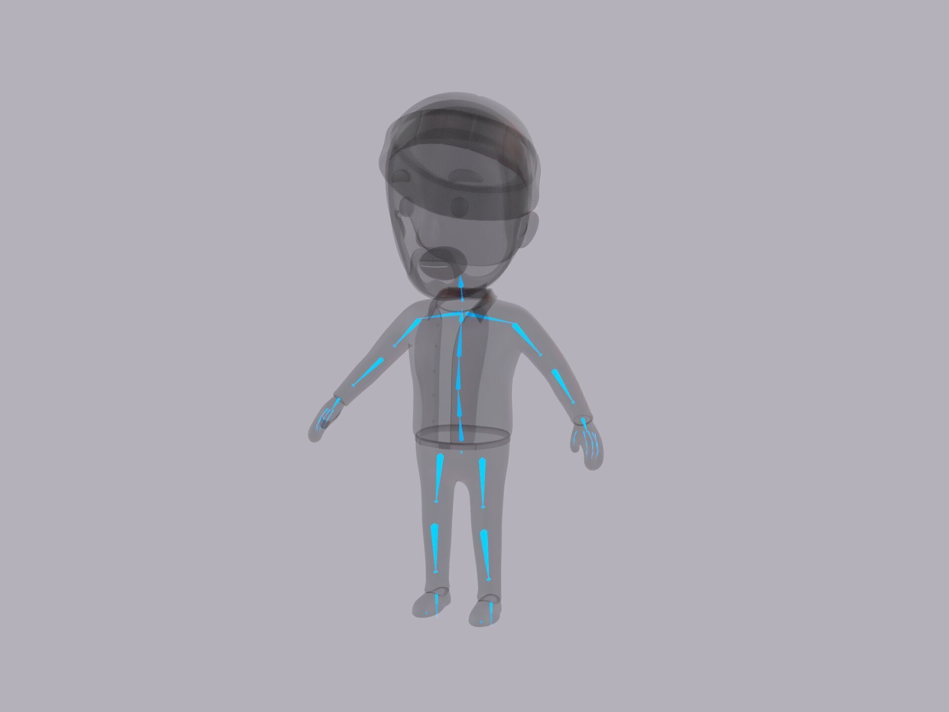Cartoon Male Character Rigged 107 3D model_10