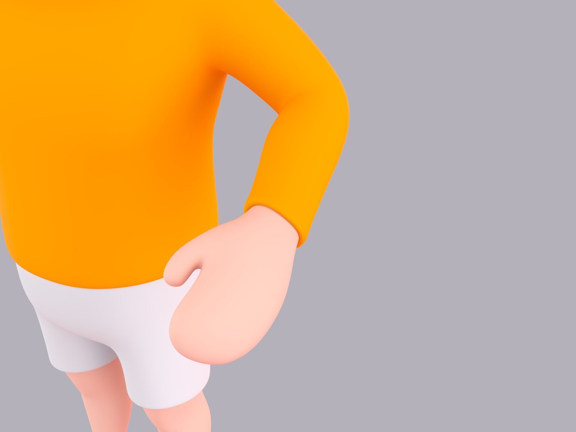 Cartoon Male Character Rigged 105 3D model_6