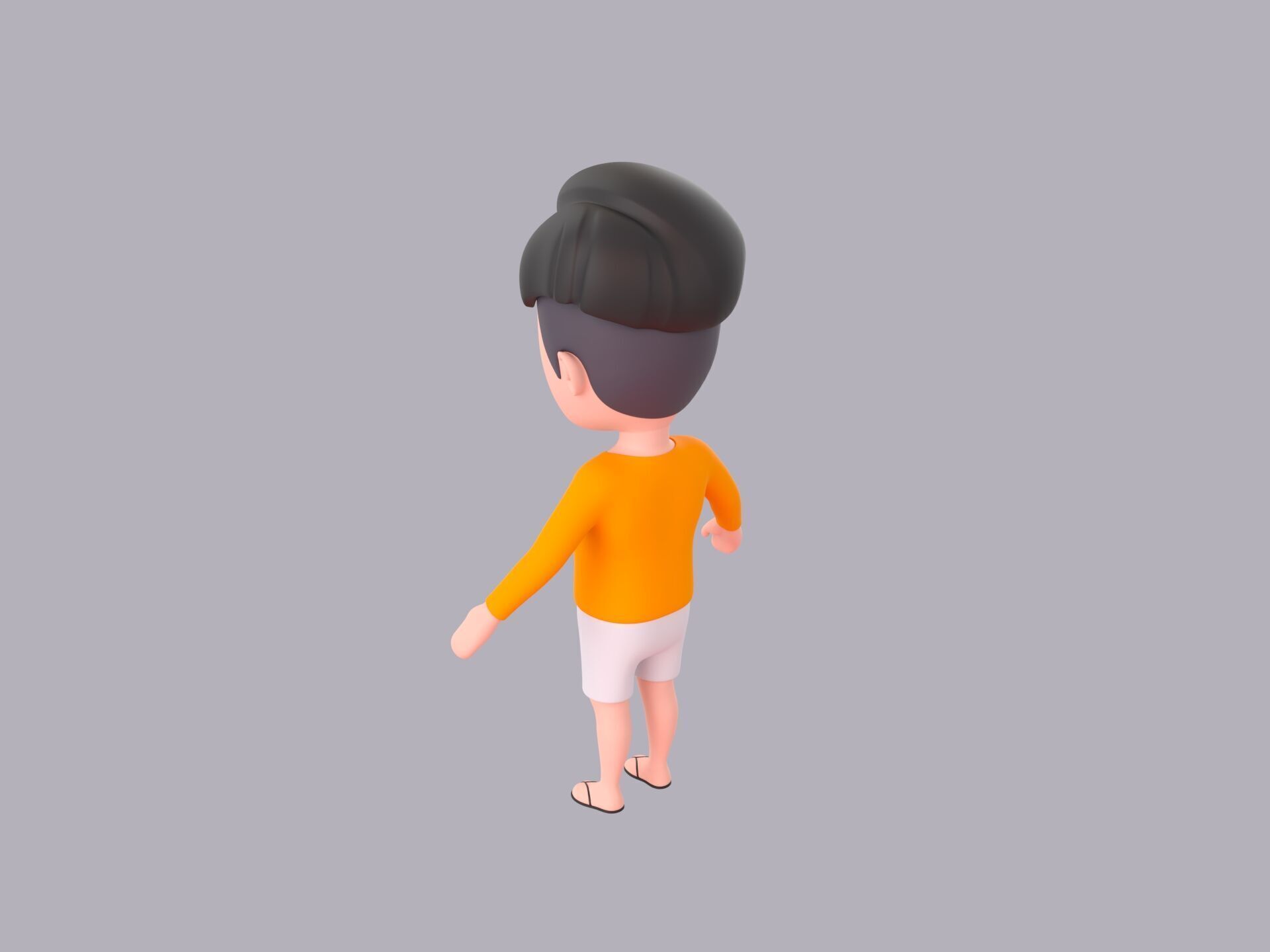 Cartoon Male Character Rigged 105 3D model_4