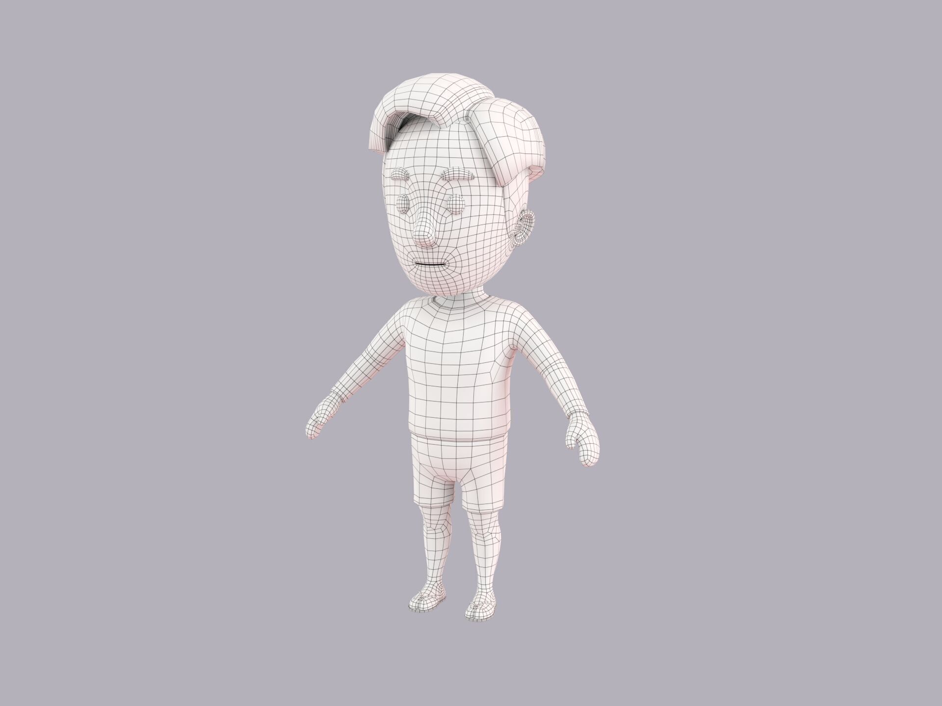 Cartoon Male Character Rigged 105 3D model_8