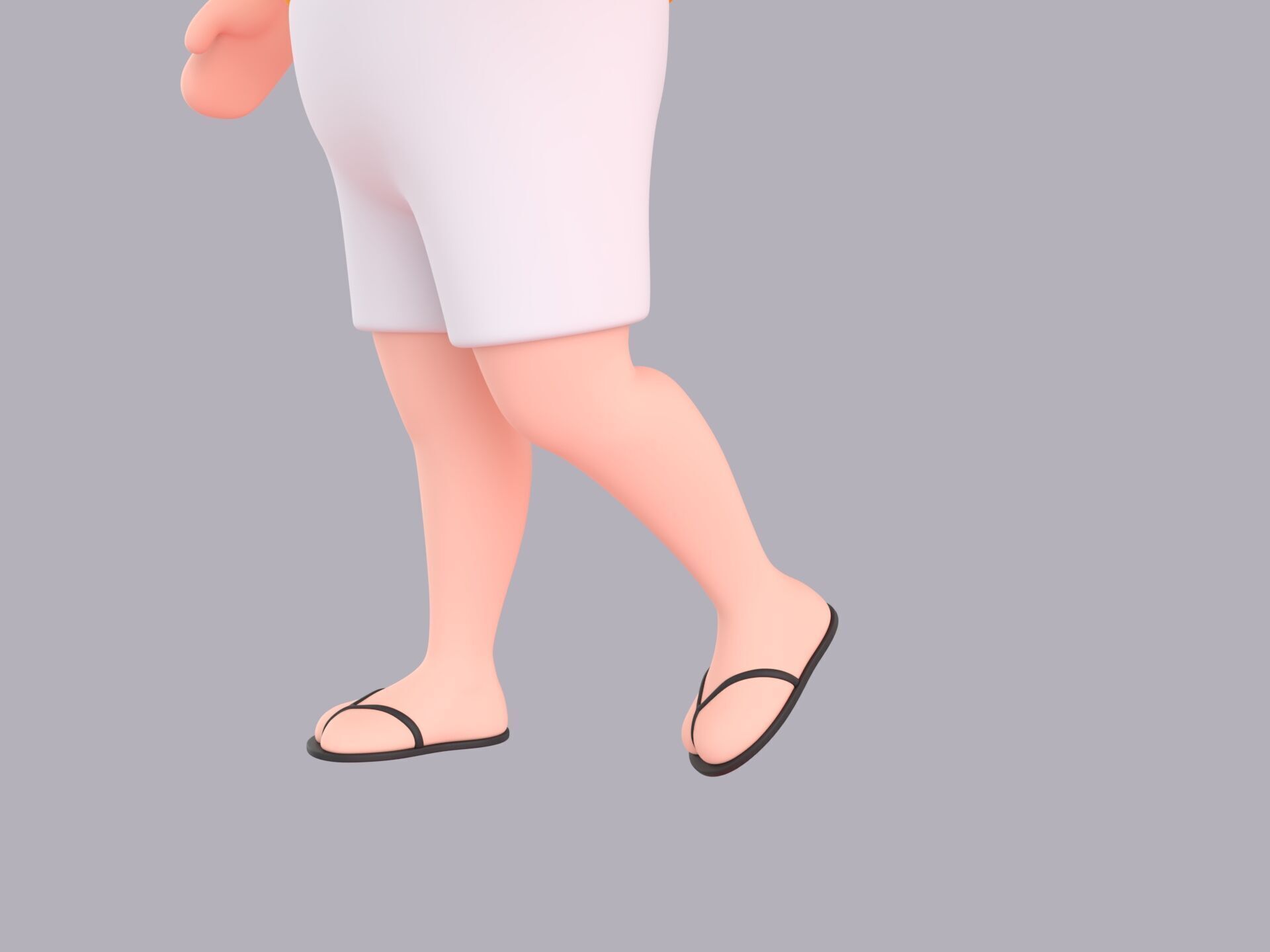 Cartoon Male Character Rigged 105 3D model_7