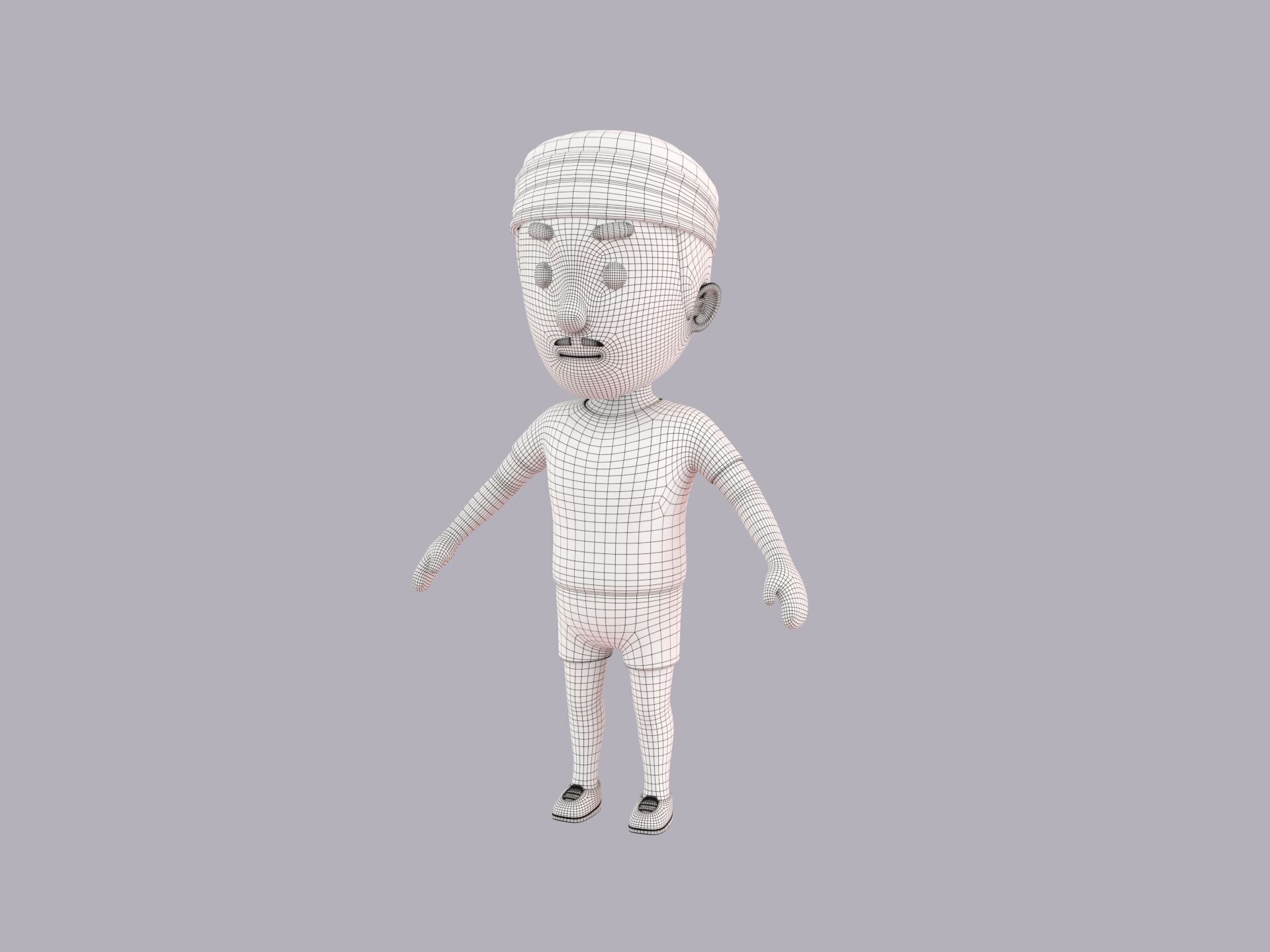 Cartoon Male Character Rigged 102 3D model_9