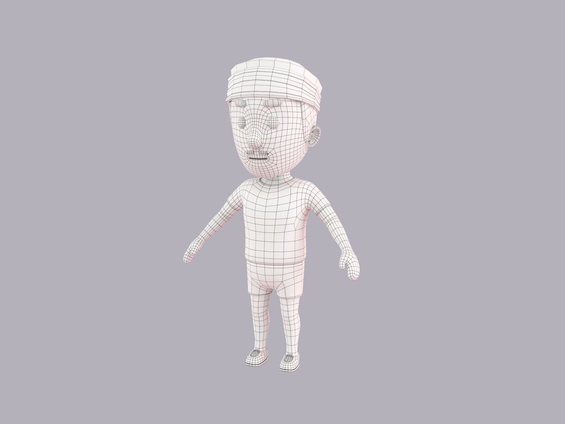 Cartoon Male Character Rigged 102 3D model_8