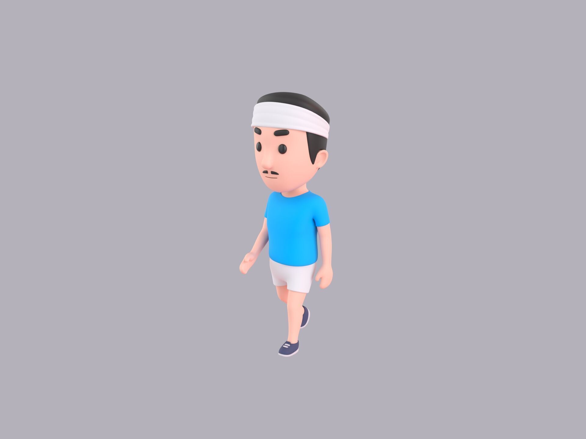 Cartoon Male Character Rigged 102 3D model_1