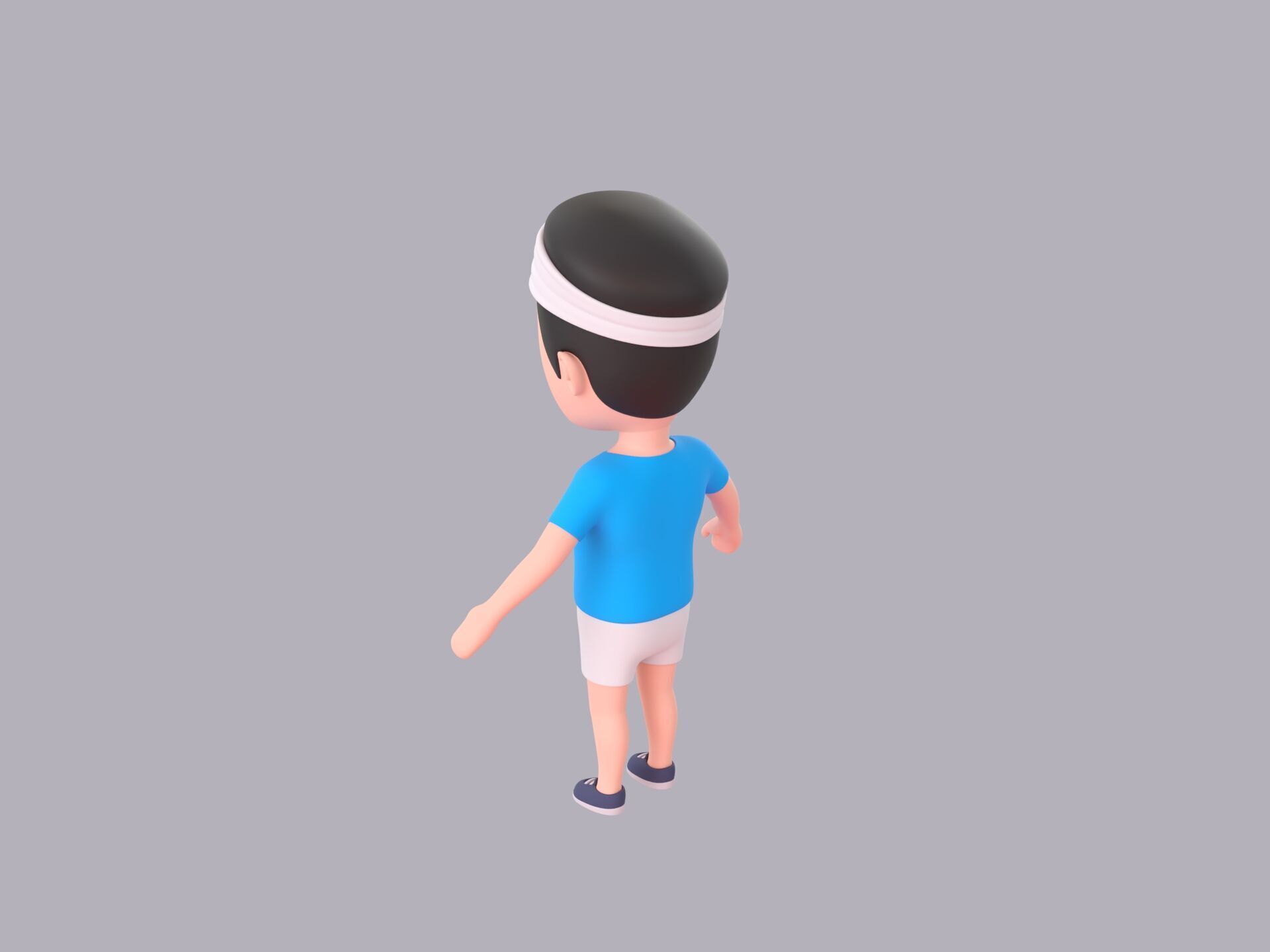 Cartoon Male Character Rigged 102 3D model_4