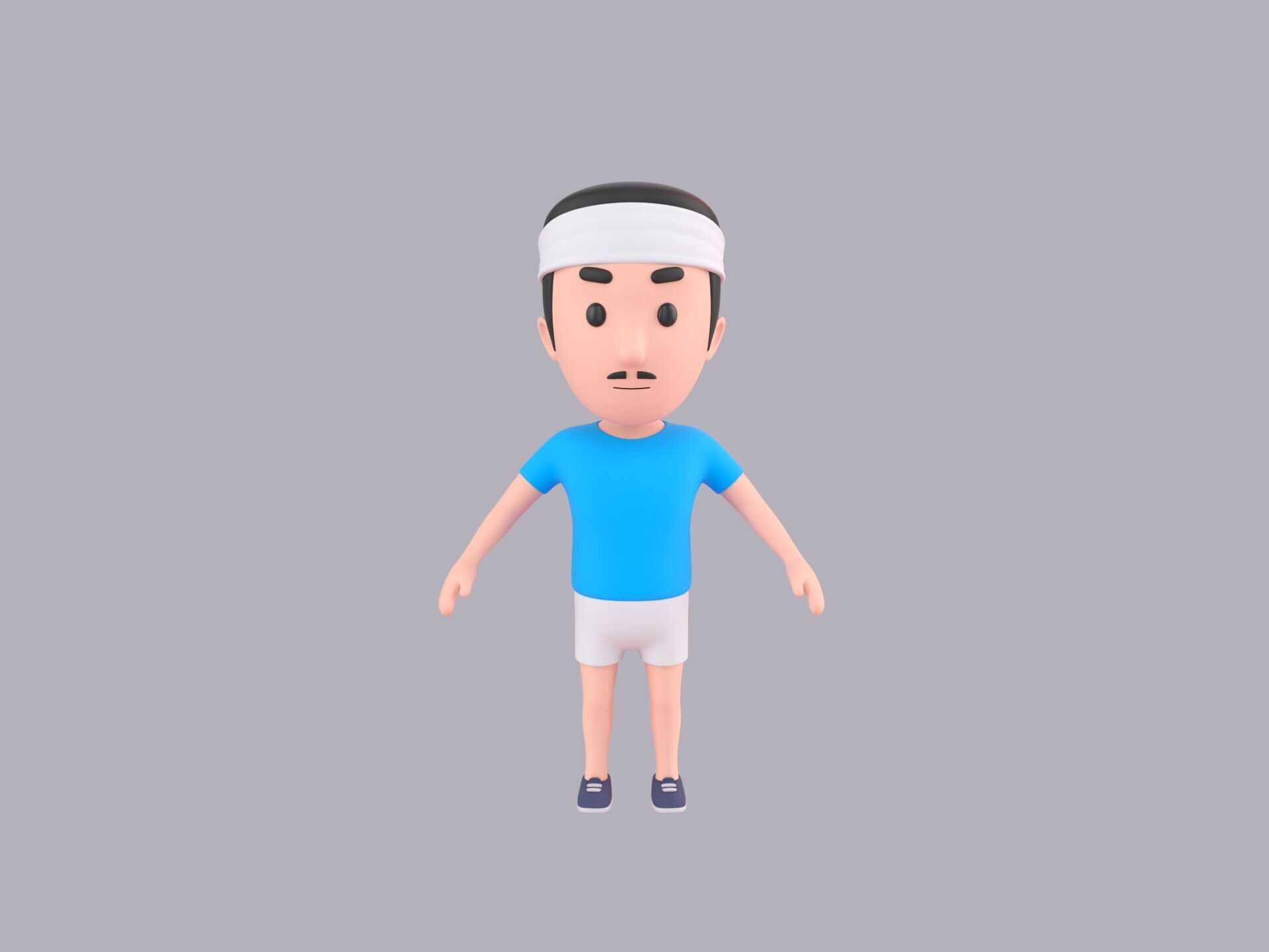 Cartoon Male Character Rigged 102 3D model_2
