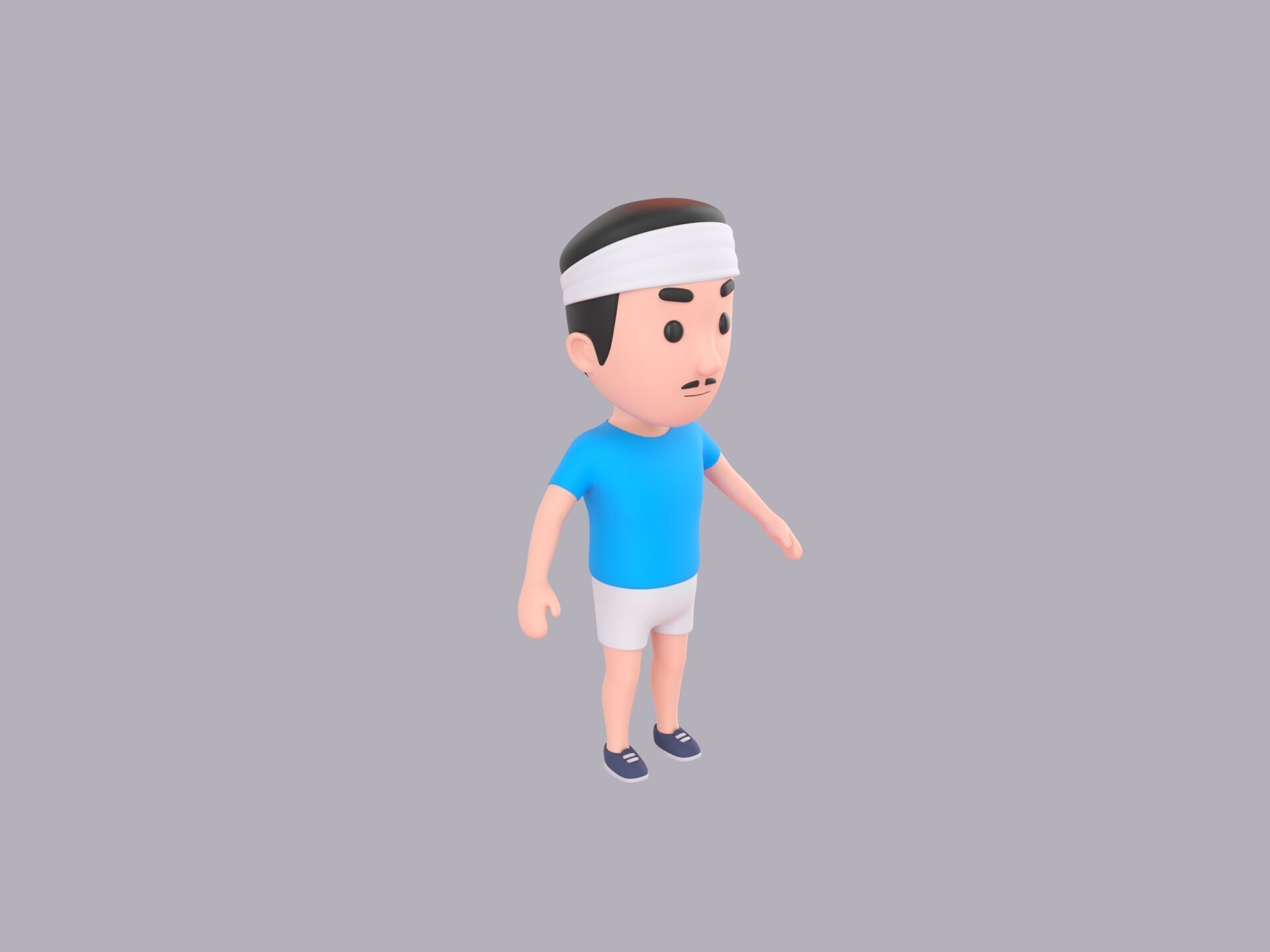 Cartoon Male Character Rigged 102 3D model_3