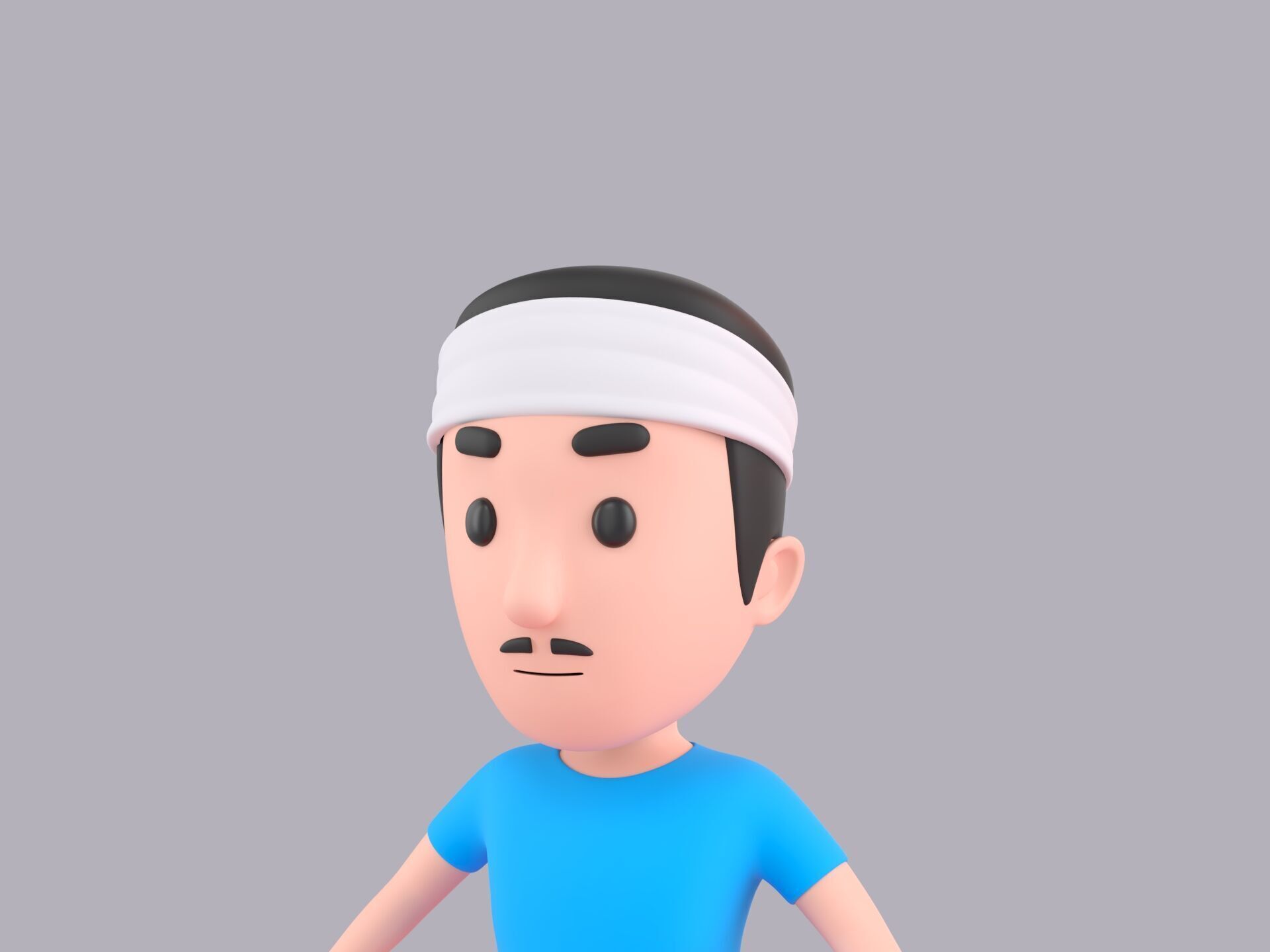 Cartoon Male Character Rigged 102 3D model_5