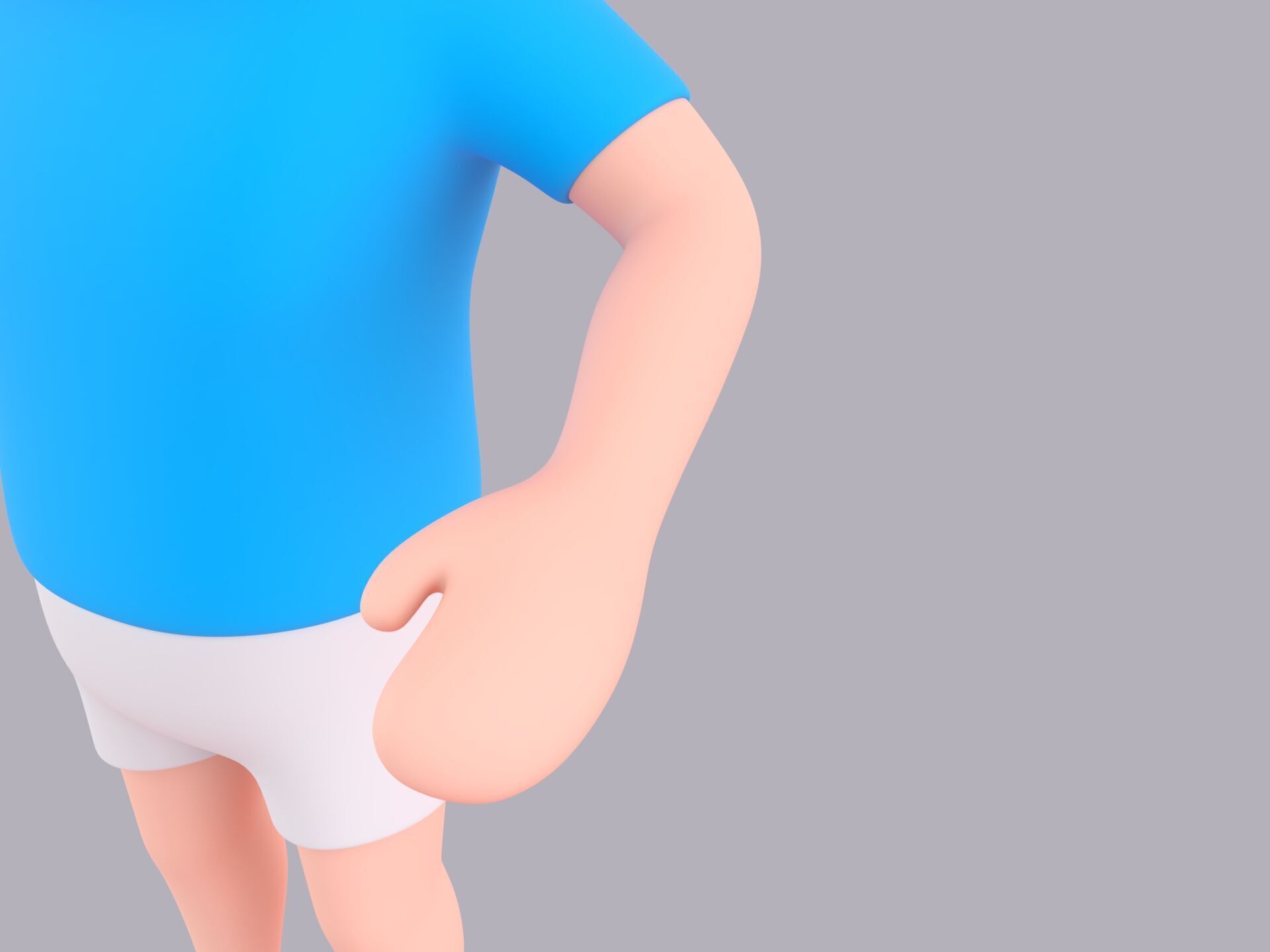 Cartoon Male Character Rigged 102 3D model_6