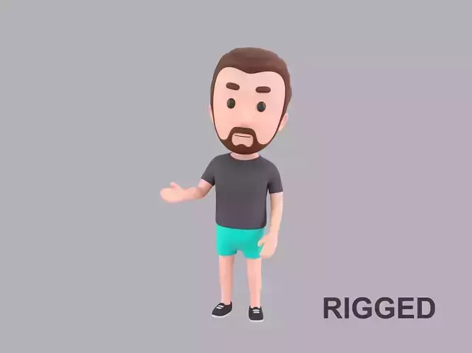 Cartoon Male Character Rigged 101