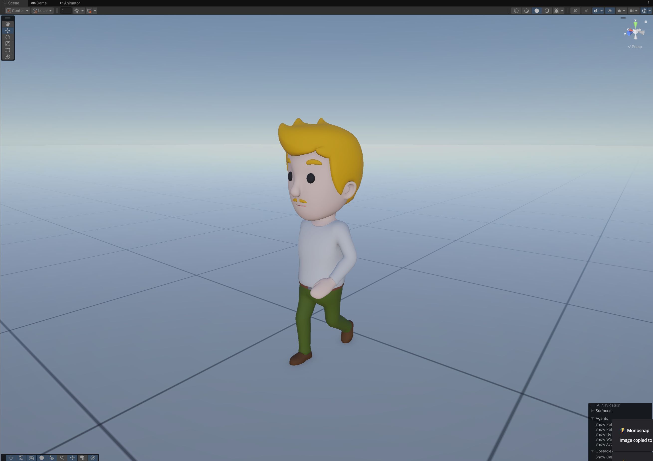 Cartoon Male Character Rigged 099 3D model_11