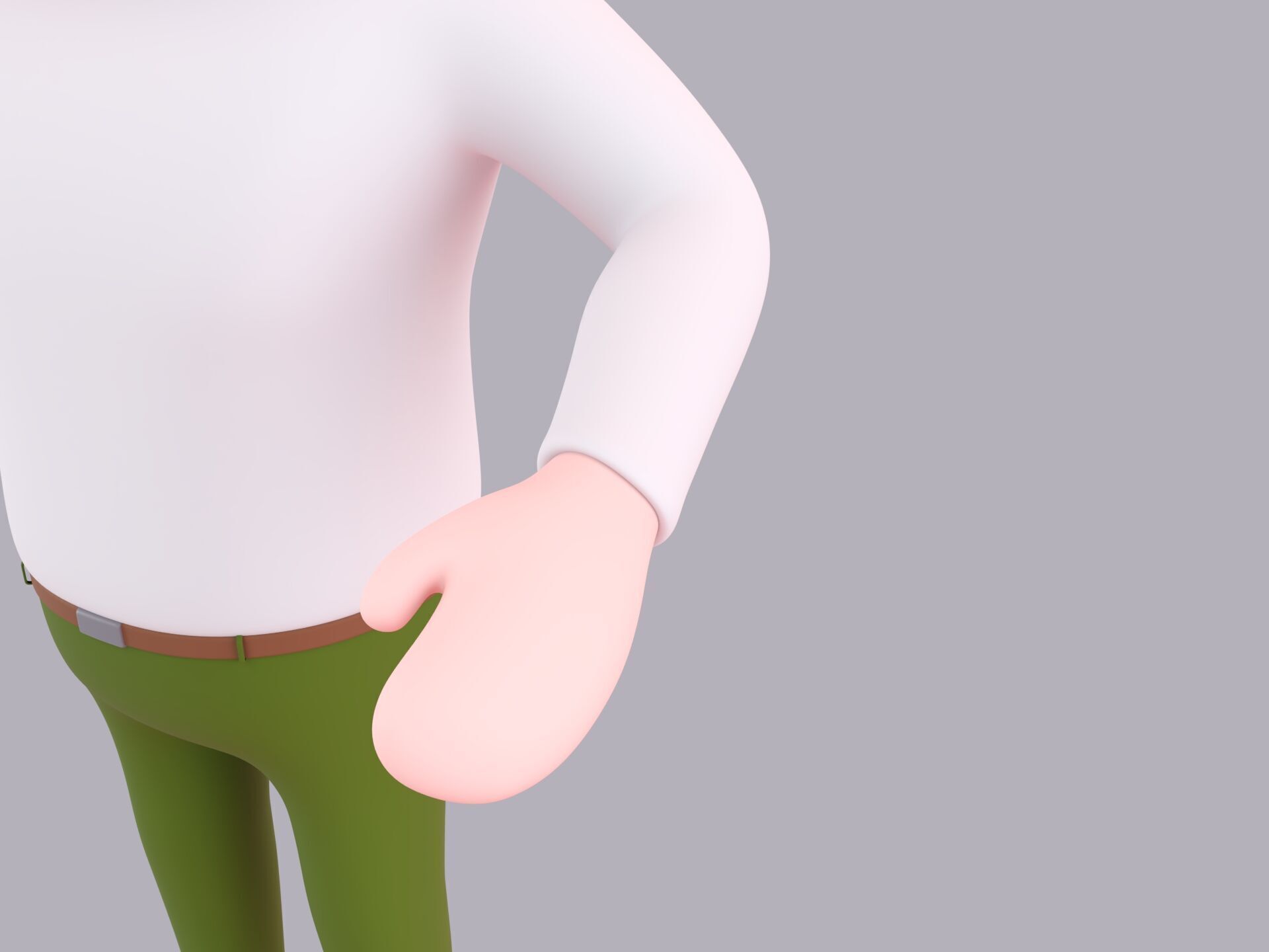 Cartoon Male Character Rigged 099 3D model_6