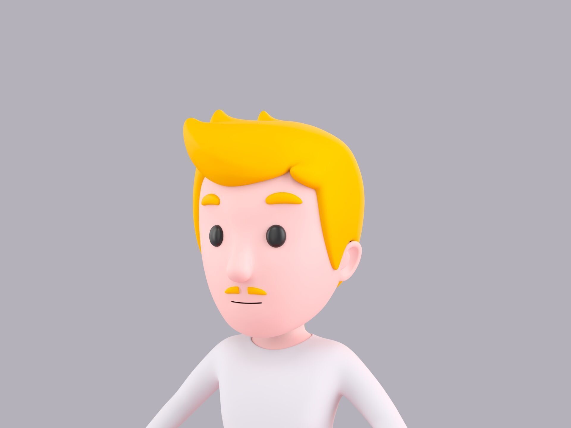 Cartoon Male Character Rigged 099 3D model_5