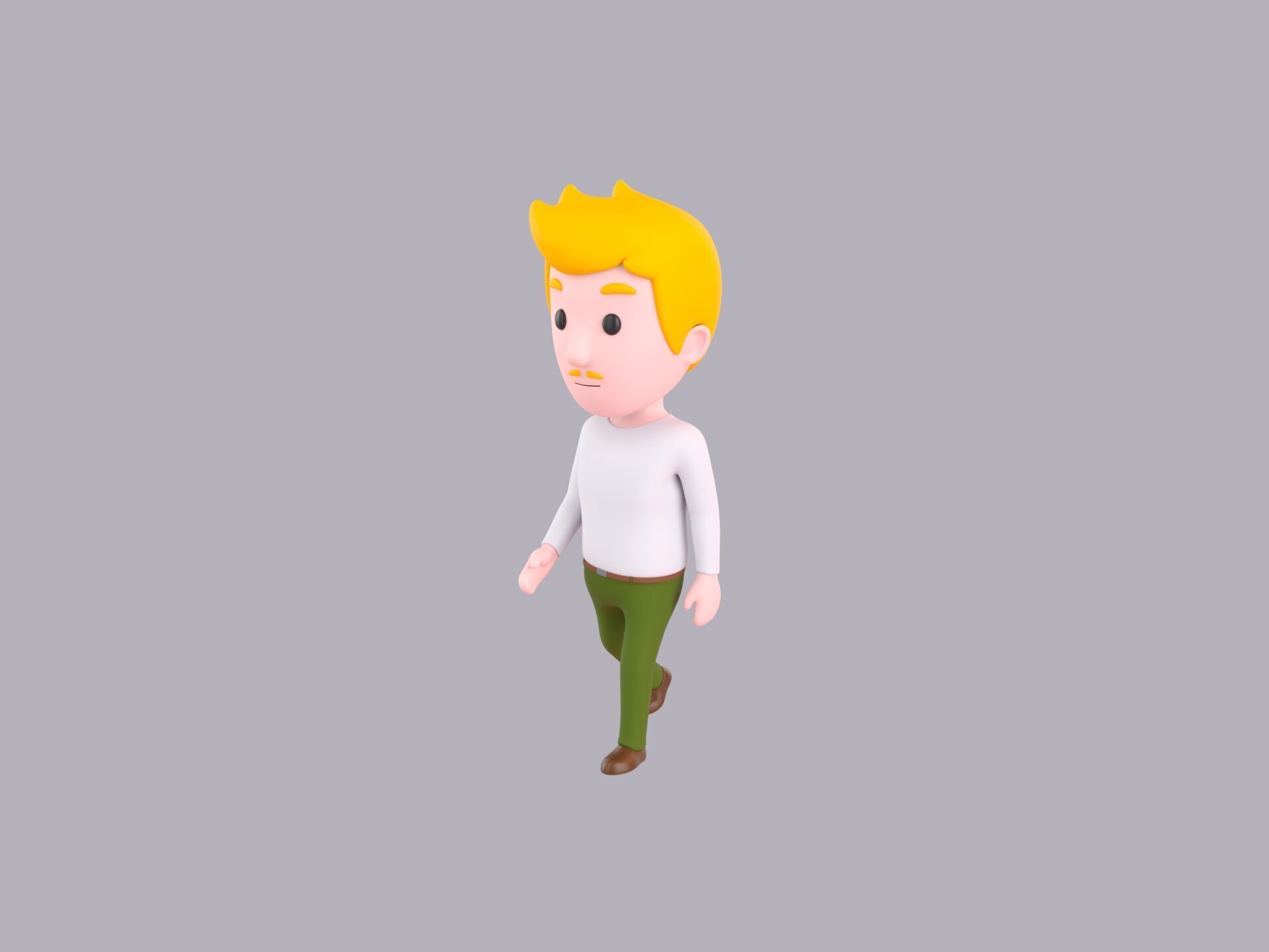 Cartoon Male Character Rigged 099 3D model_1