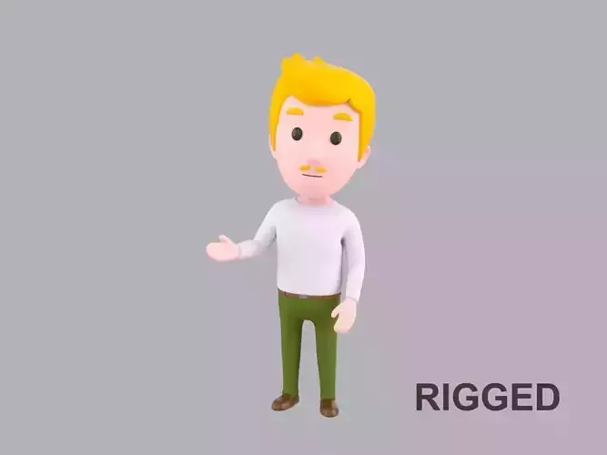 Cartoon Male Character Rigged 099