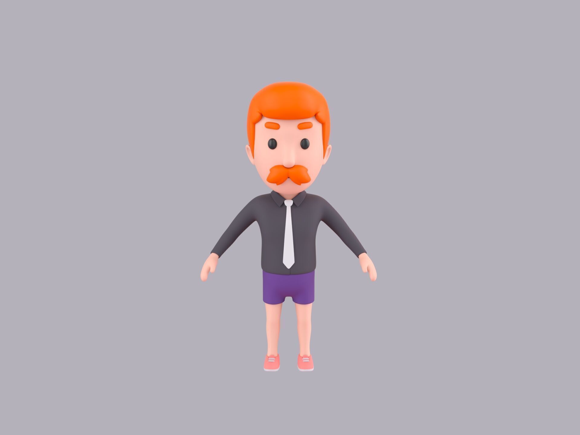 Cartoon Male Character Rigged 098 3D model_2
