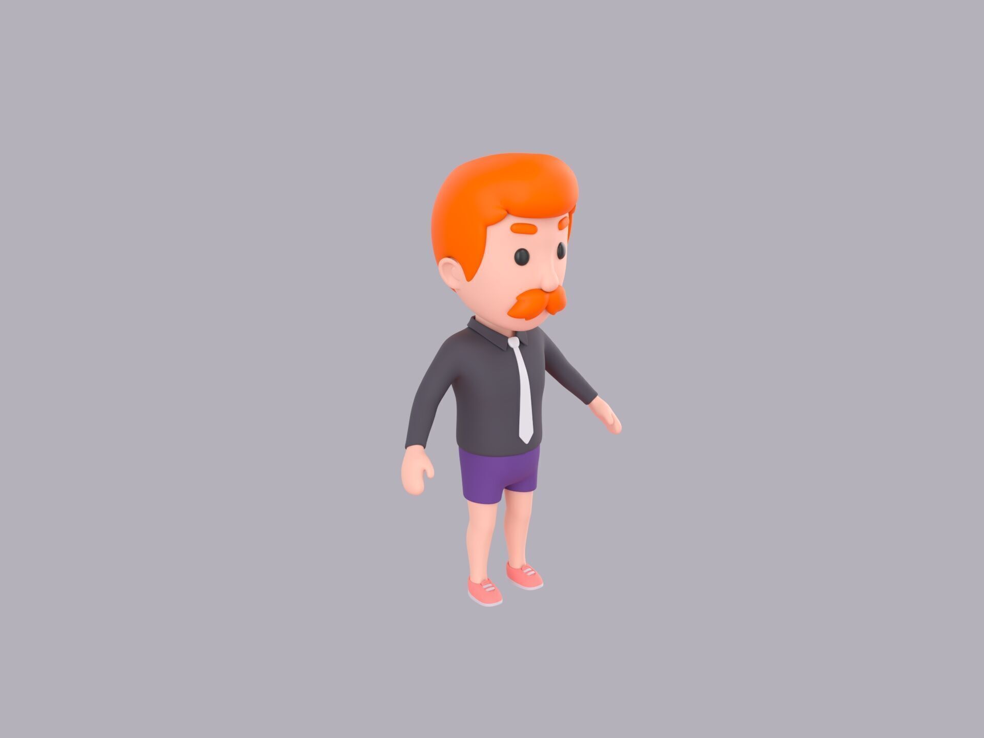 Cartoon Male Character Rigged 098 3D model_3