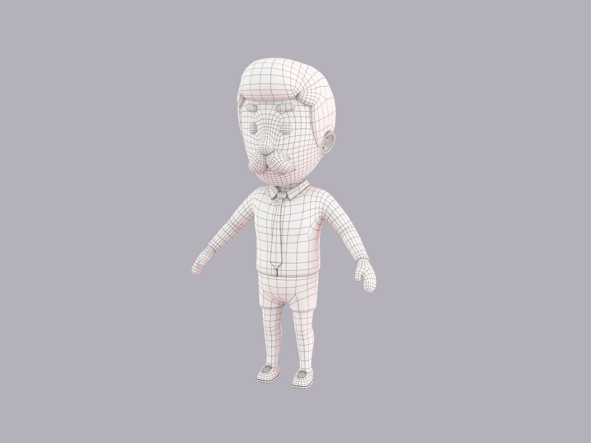Cartoon Male Character Rigged 098 3D model_8