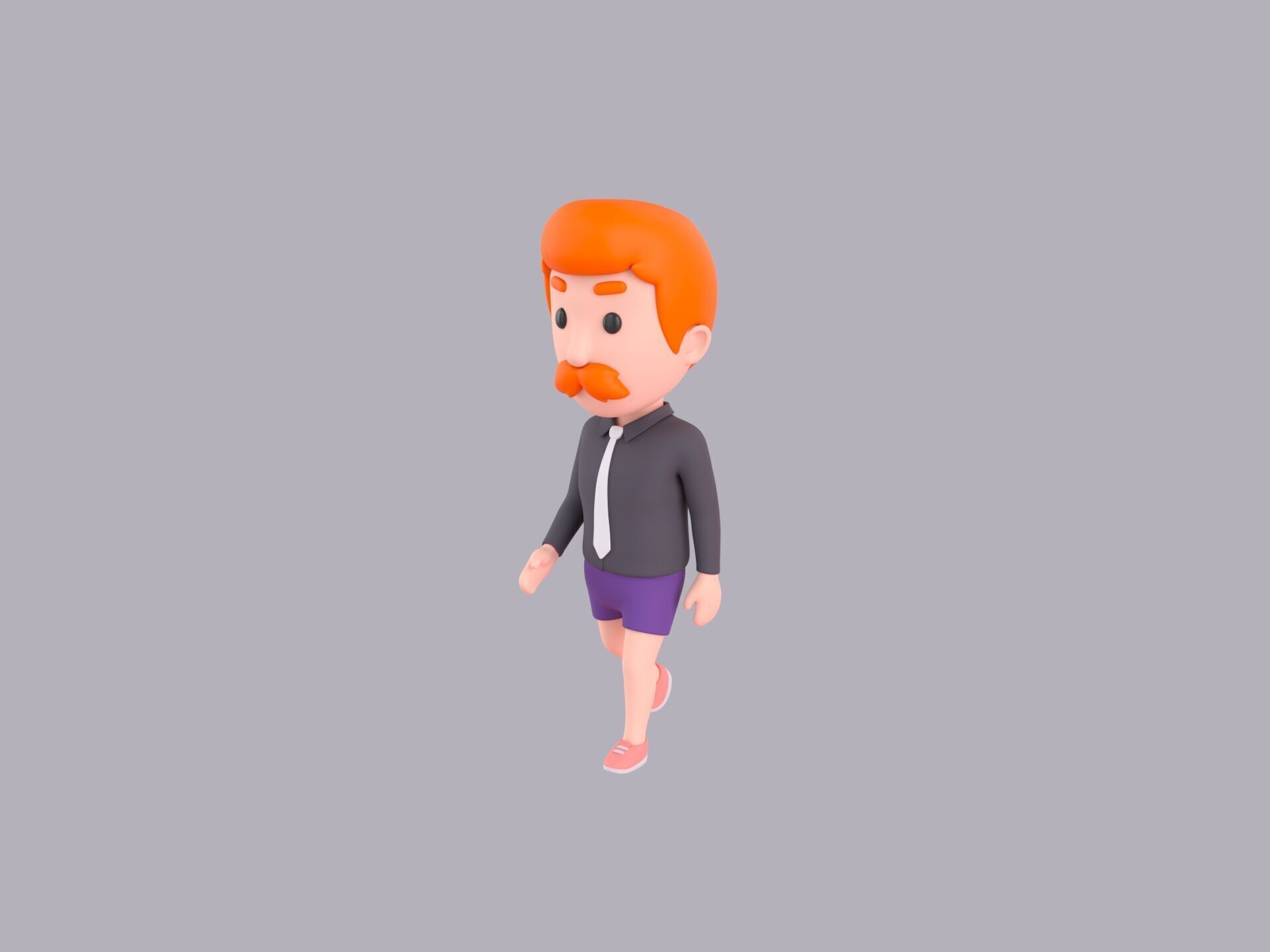 Cartoon Male Character Rigged 098 3D model_1