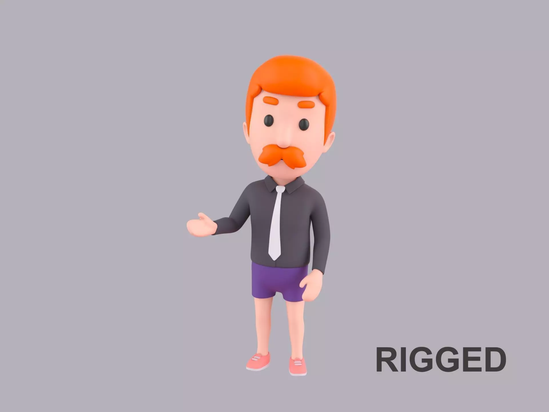 Cartoon Male Character Rigged 098 3D model_0