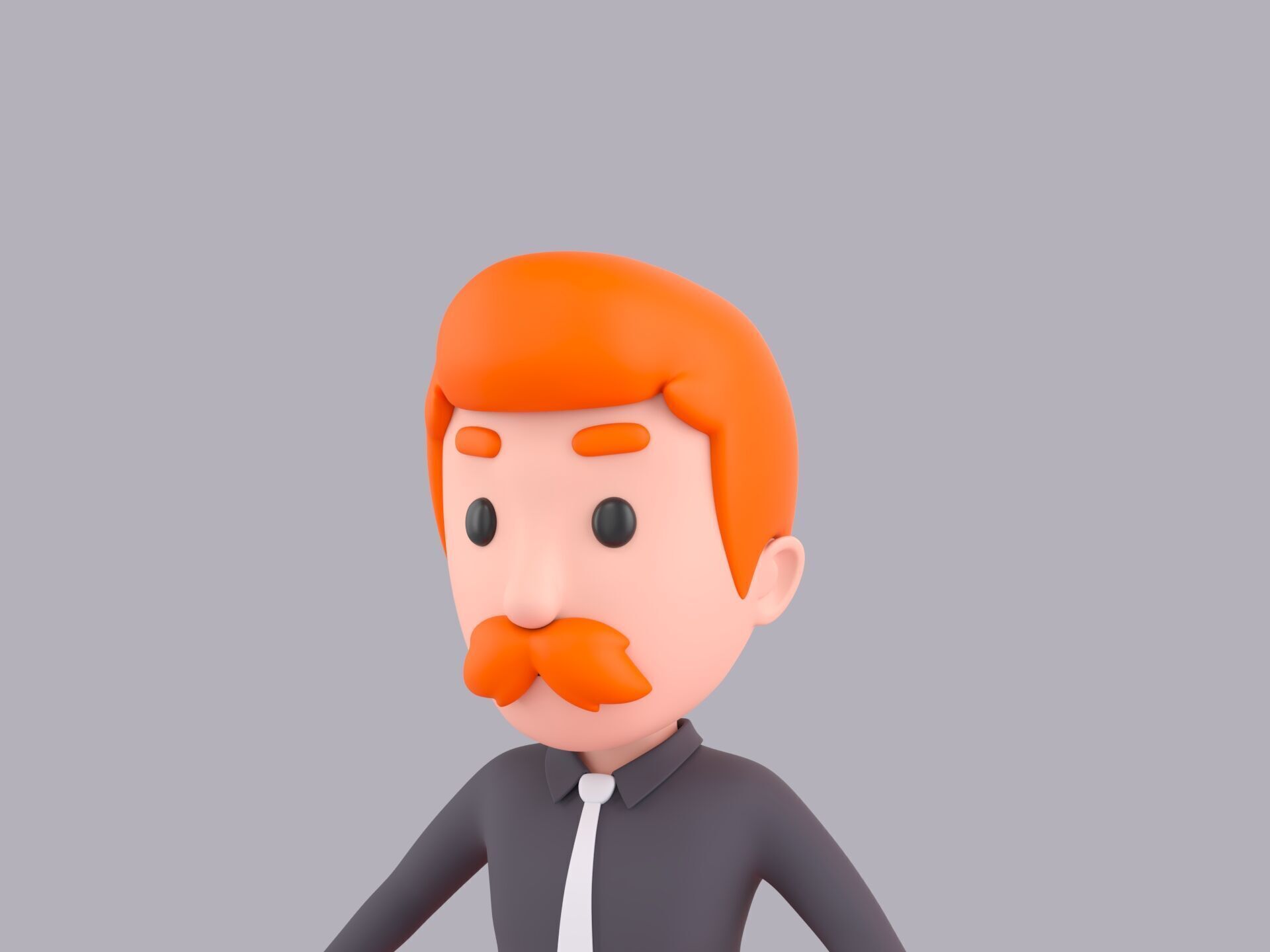 Cartoon Male Character Rigged 098 3D model_5