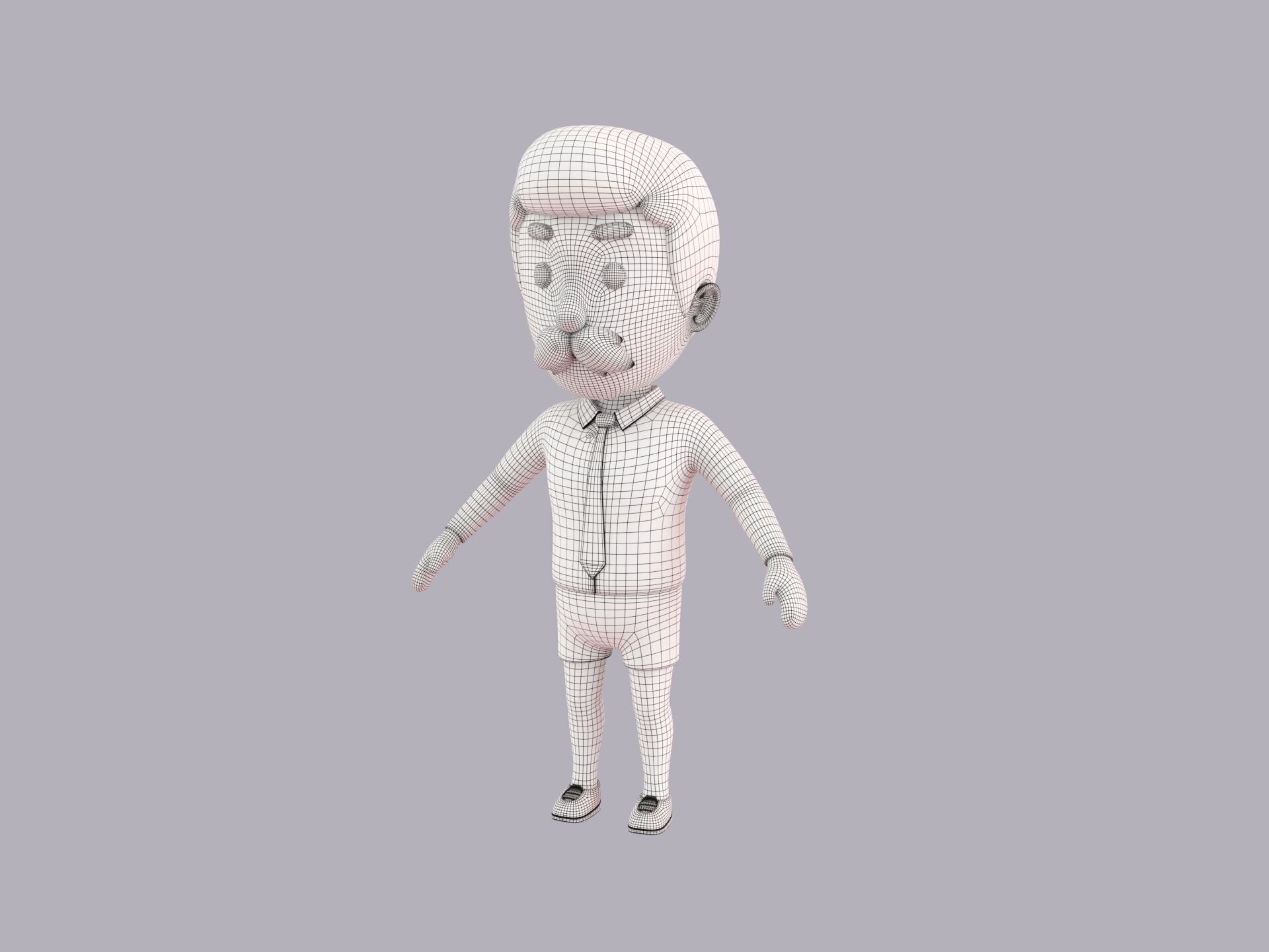 Cartoon Male Character Rigged 098 3D model_9