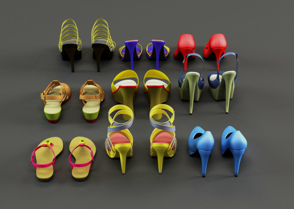 female shoes 3D model_3