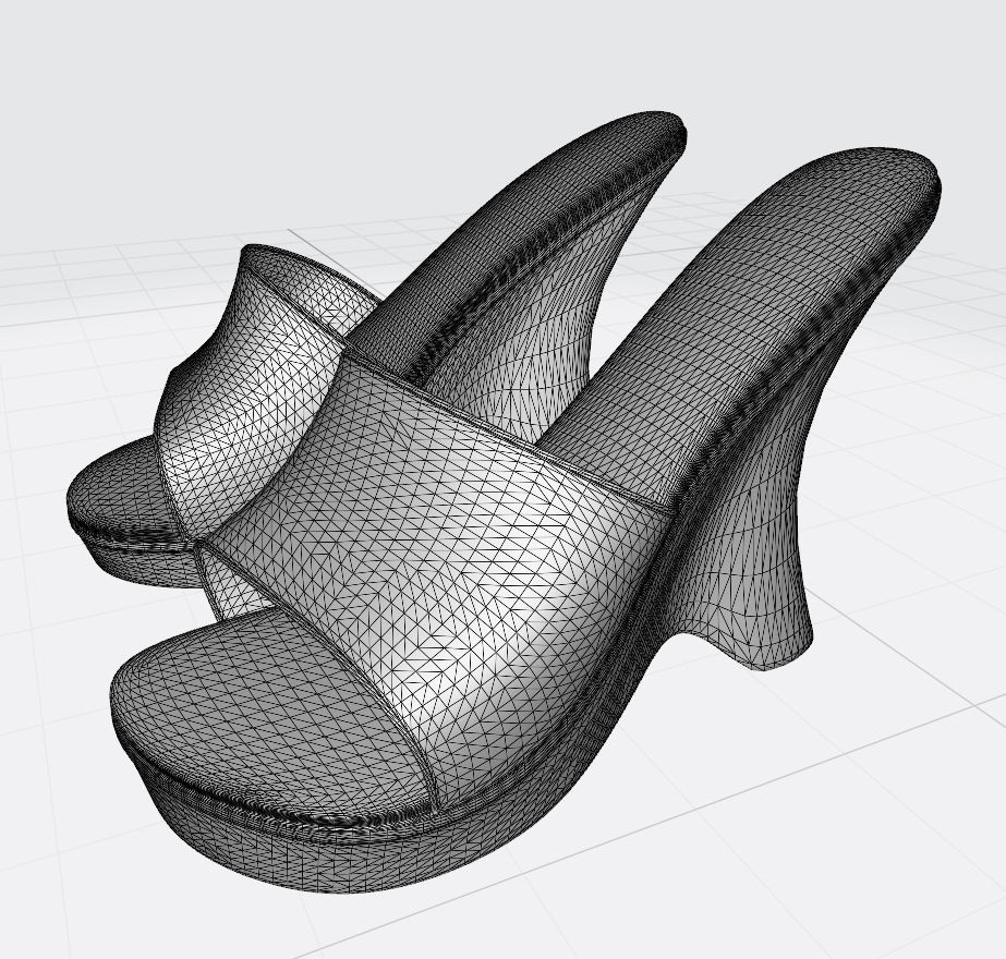 female shoes 3D model_11
