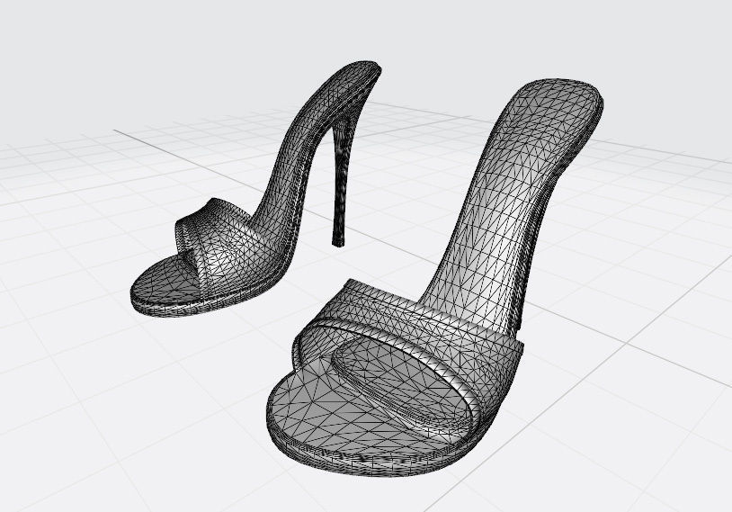 female shoes 3D model_13