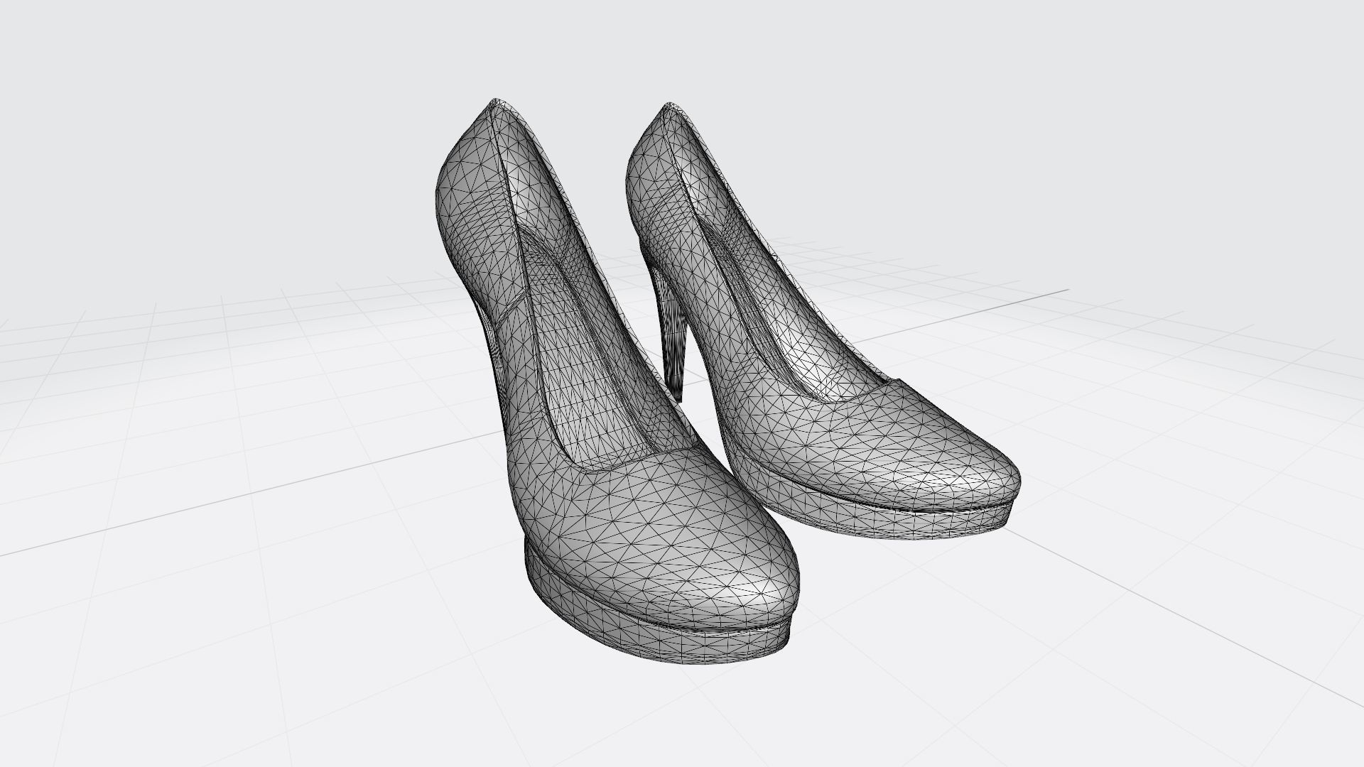 female shoes 3D model_12