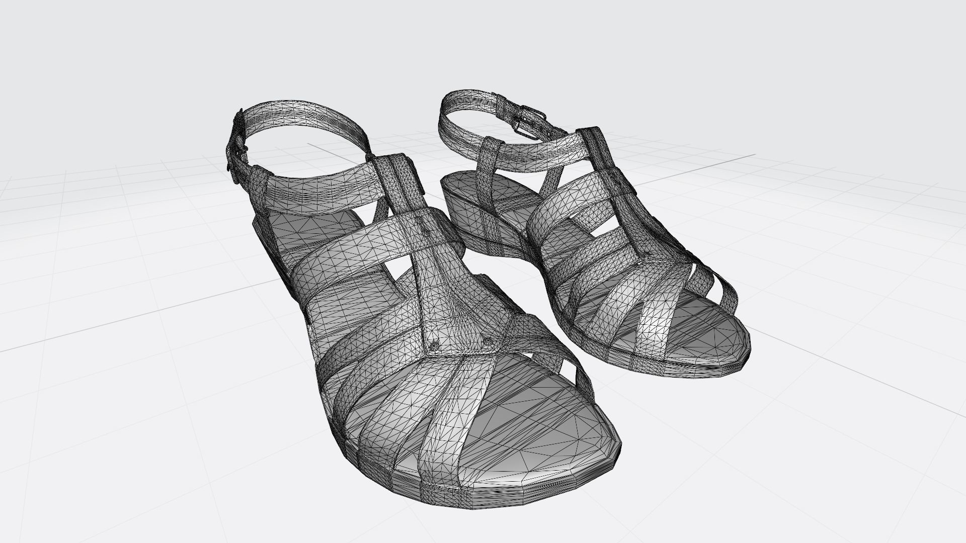 female shoes 3D model_9