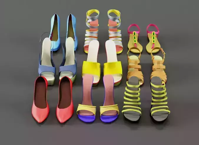 female shoes 3D model